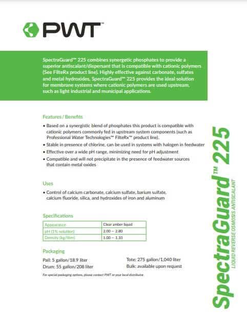 جالون مانع ترسيب PWT Spectra Guard™ 225 لمحطات التحلية المنزلية – 25 ...